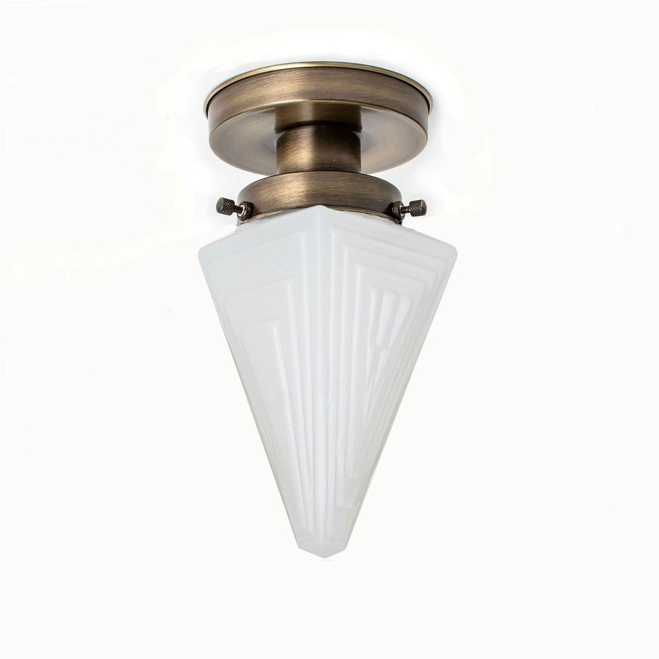 Plafonnier Finisterre années 20 Bronze