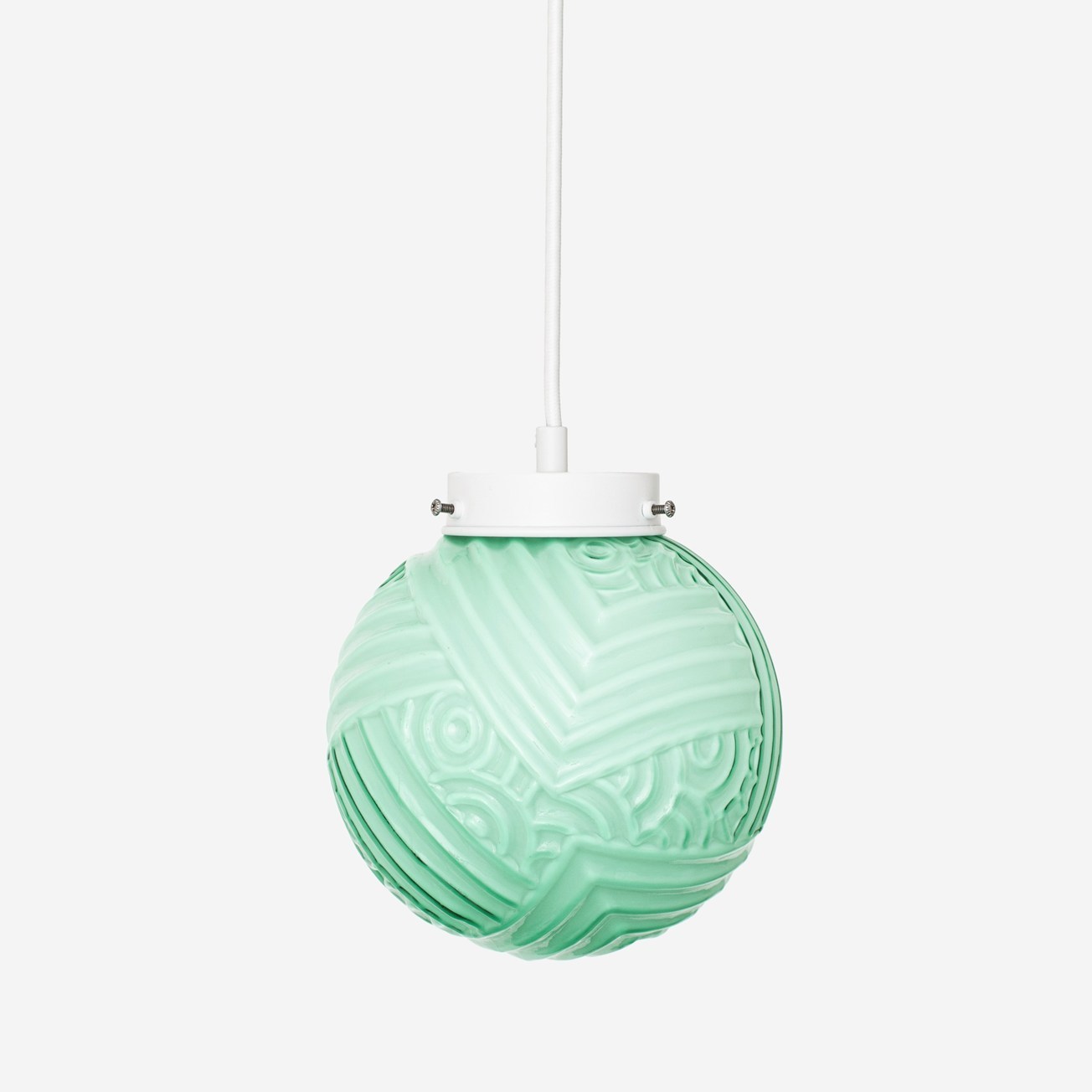 Suspension rétro Nouveau Romance Mint sur cordon