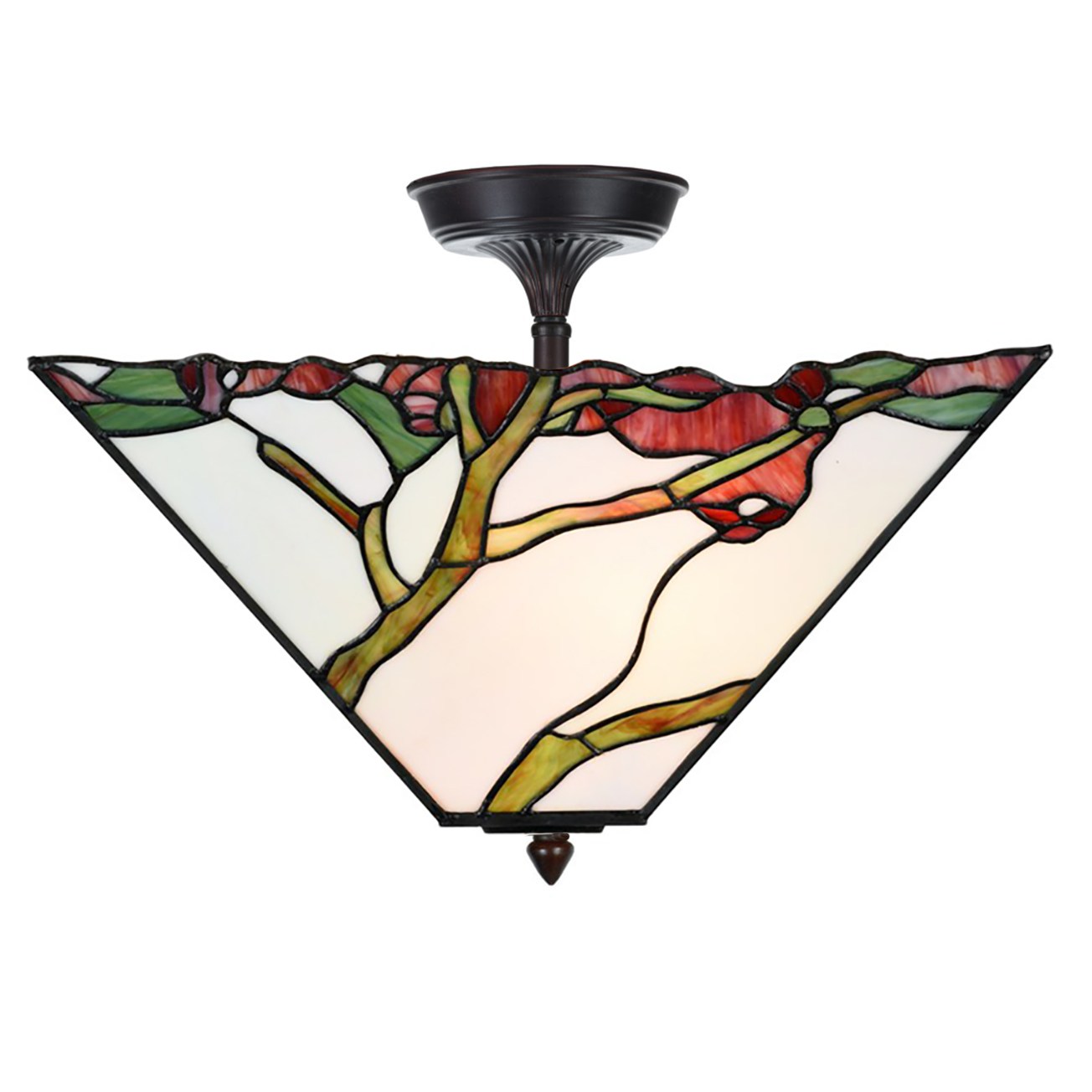 Plafonnier Tiffany Extended en érable exotique,