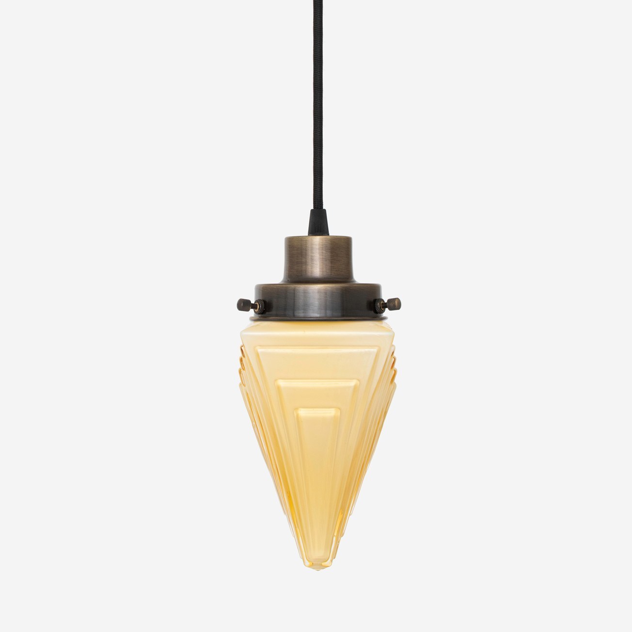 Finisterre Sunny 20er Jahre Pendelleuchte mit Kabel, Bronze