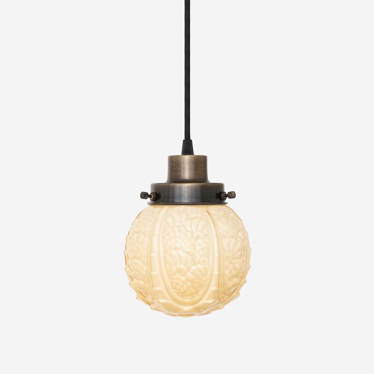 Suspension filaire Guimard Flower Sunny années 20 Bronze