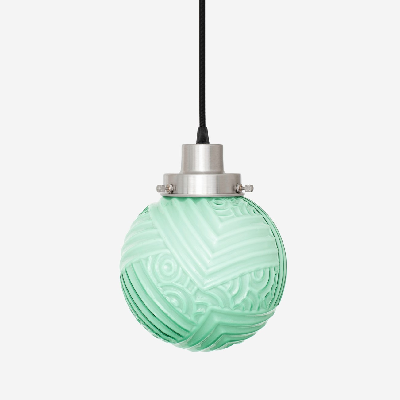 Suspension filaire Nouveau Romance Mint années 20 Nickel mat