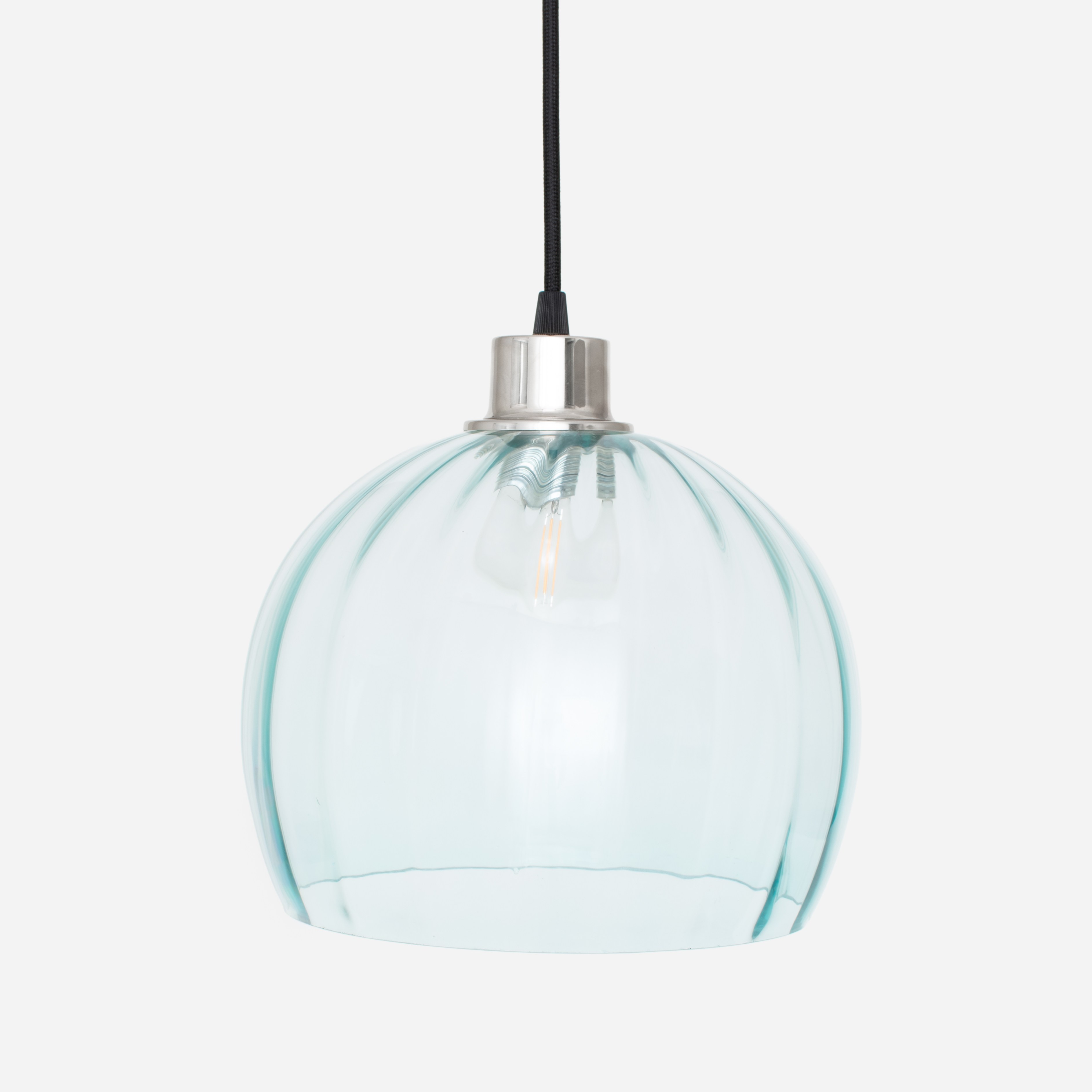 Suspension sur cordon Calabash Large Blue Ballet 20's Nickel