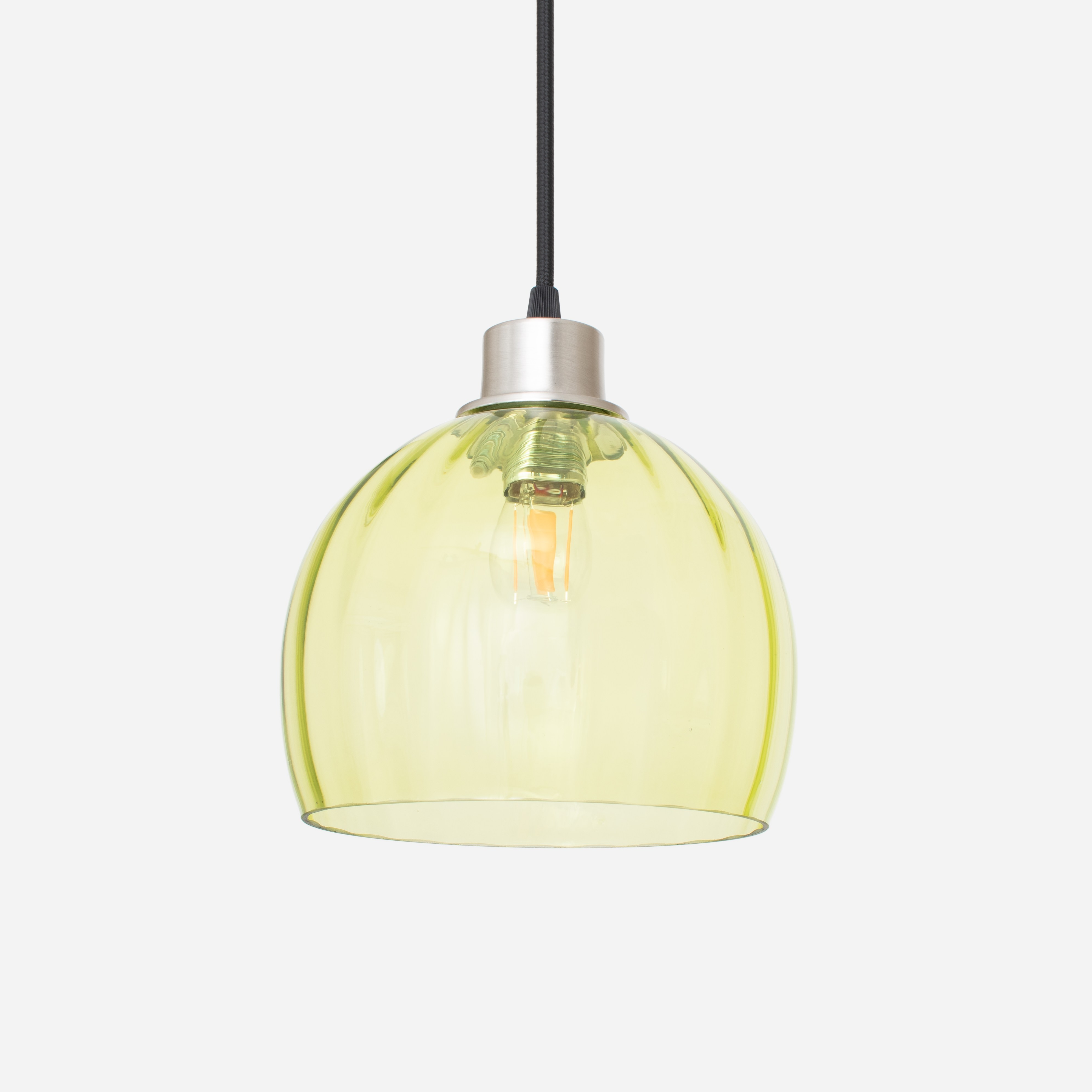 Suspension sur cordon Calabash Medium Anika Green 20's Nickel mat