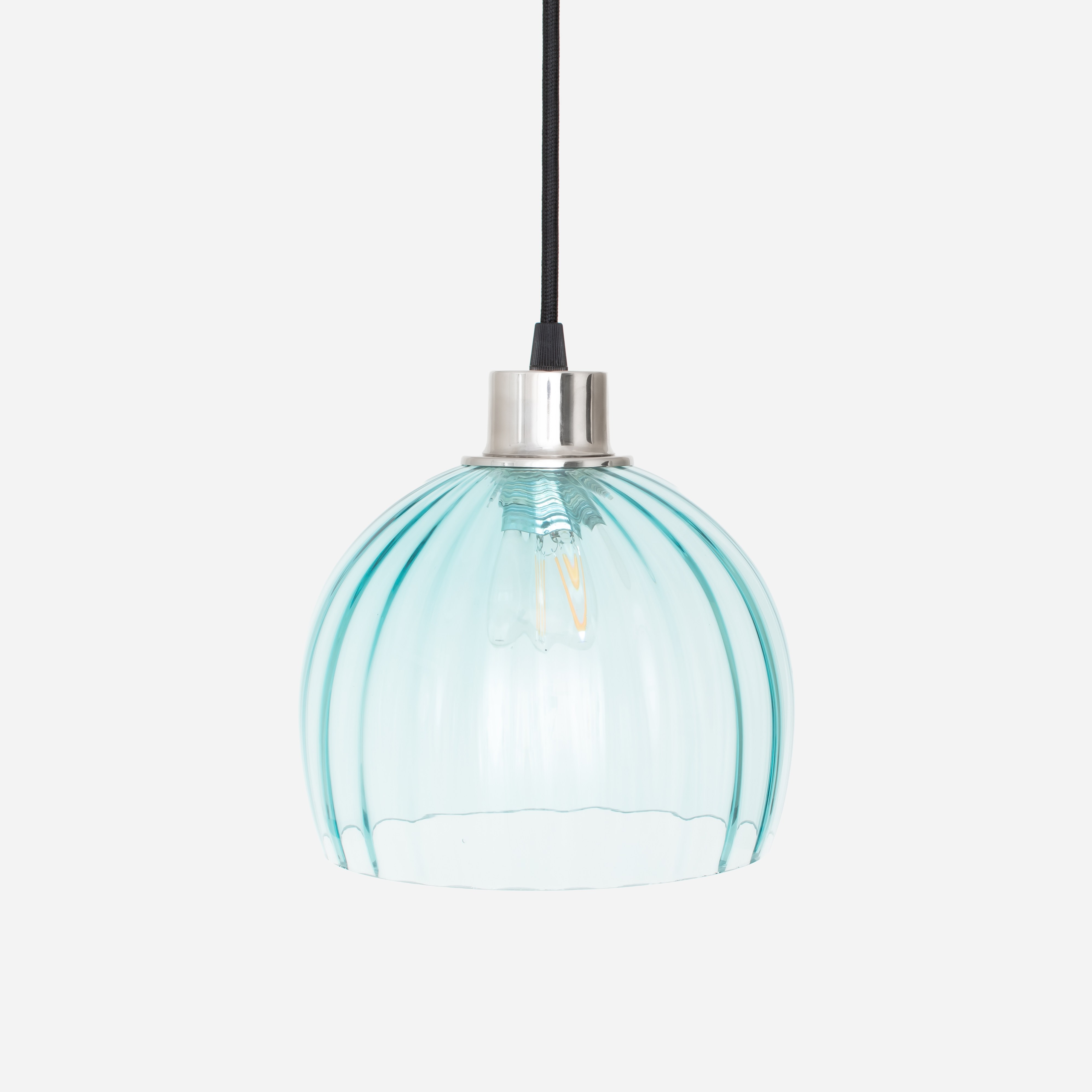 Suspension sur cordon Calabash Medium Blue Ballet 20's Nickel