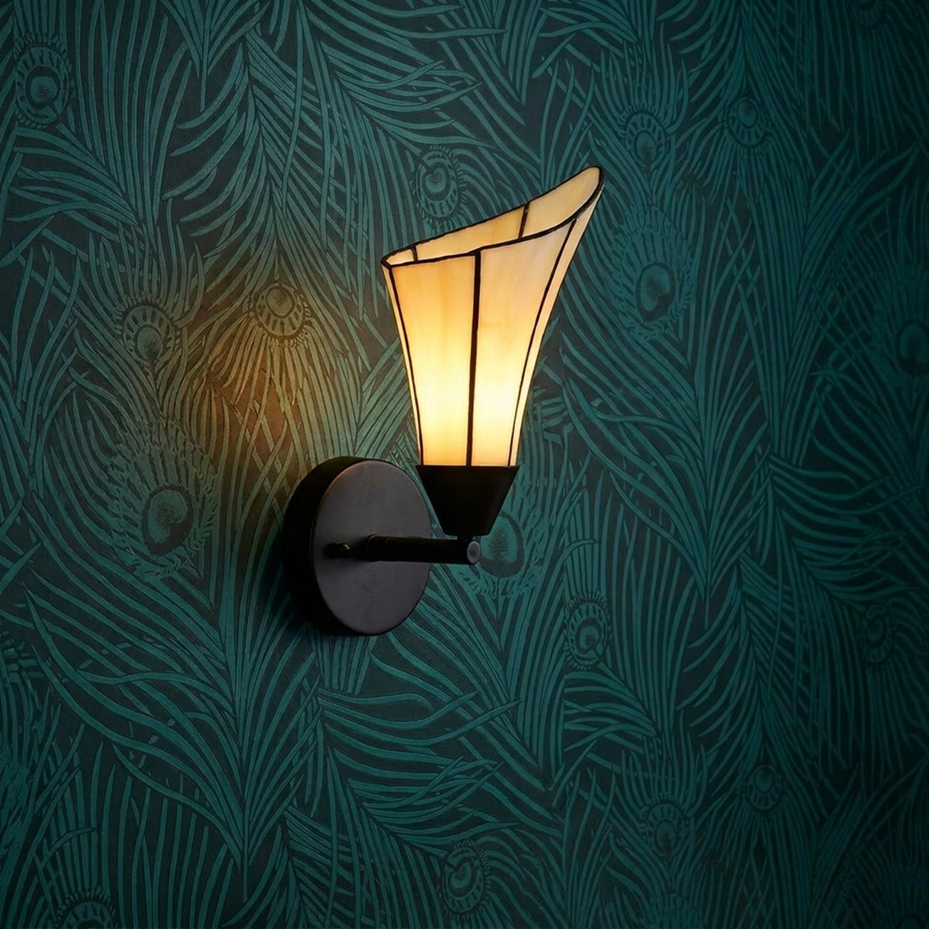 Applique Murale Tiffany petite Calla orange/jaune