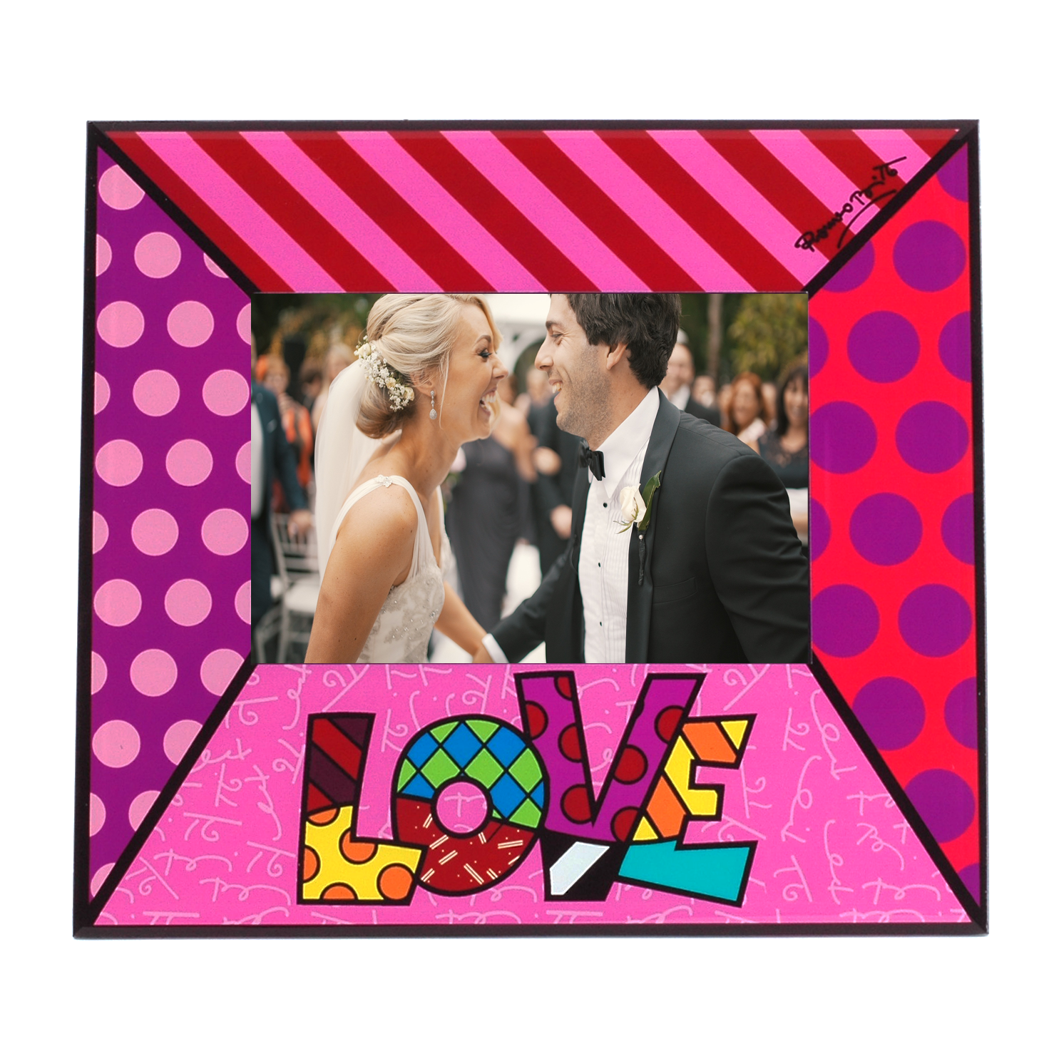 Cadre photo Pink Love - Romero Britto