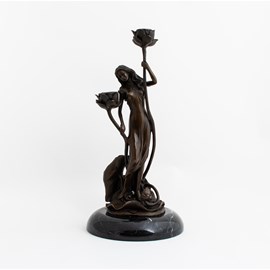 Bougeoir / Lys Sculpture Bronze
