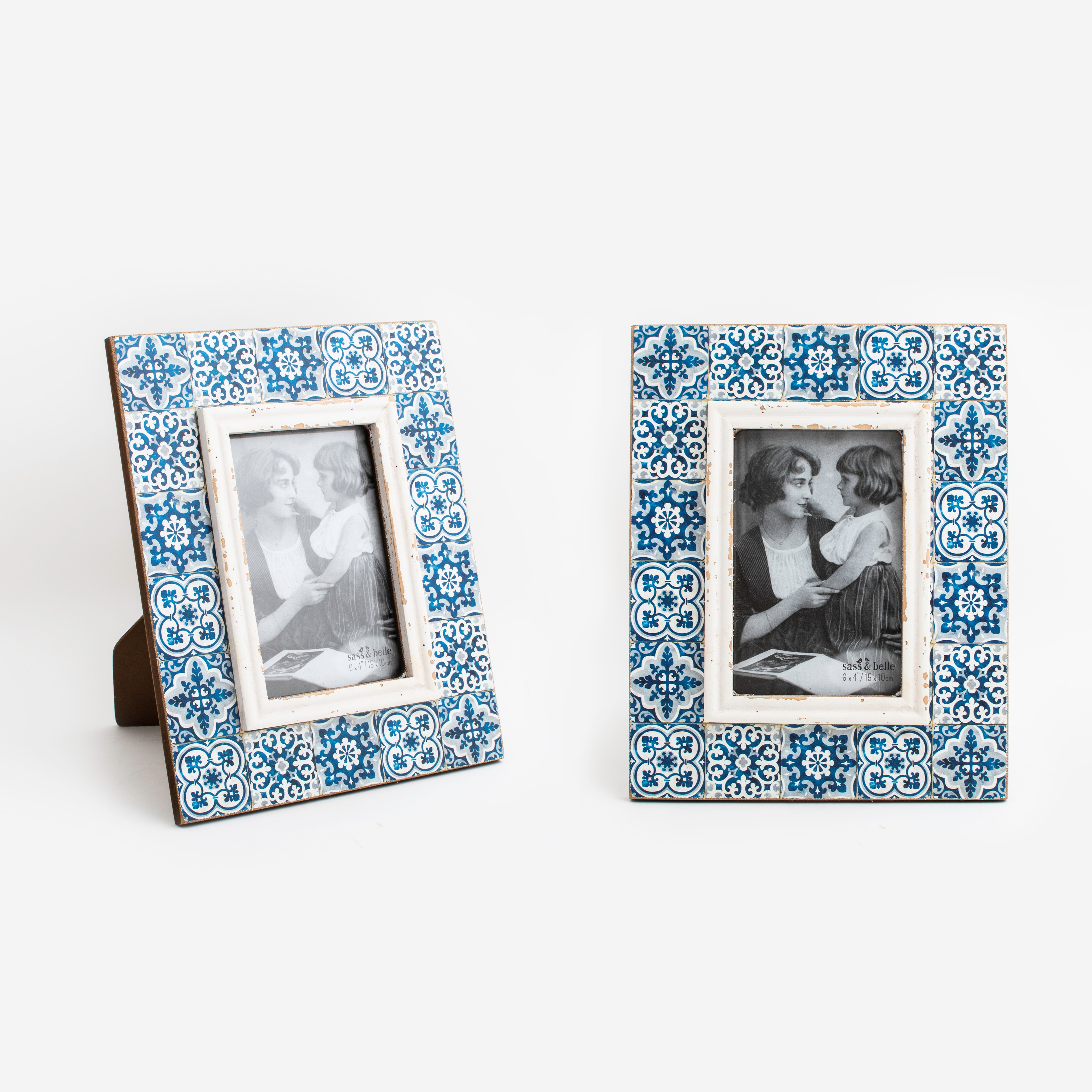 Set de 2 Cadres Photos Mosaïque Méditerranéenne