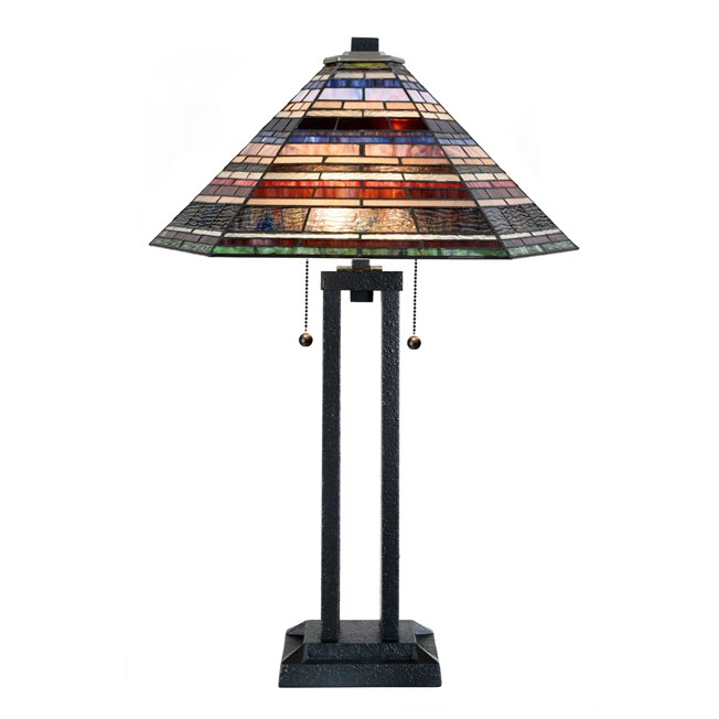 Tiffany Lampe de table industrielle grand format