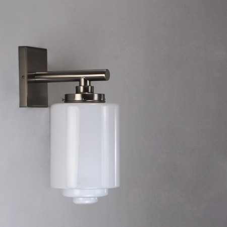 Lampe murale Cylindre à gradins en opale