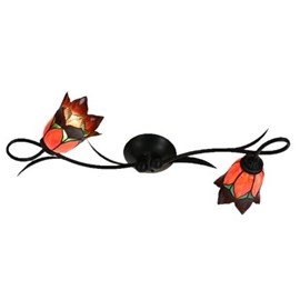 Tiffany Lampadaire mural/plafonnier Lovely Flower Rouge 2