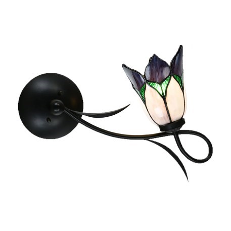 Tiffany Lampadaire mural/plafonnier Lovely Flower Purple