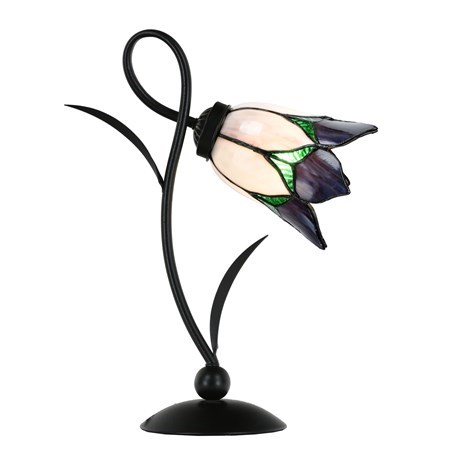 Tiffany Lampe de table Lovely Flower Purple Romantique
