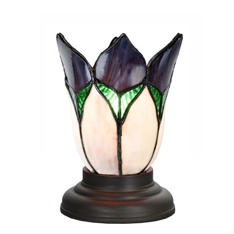 Tiffany Lampe de Table Basse Lovely Flower Purple