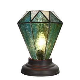 Tiffany Lampe de Table Basse Arata Green